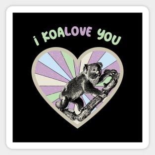 I koalove you - a retro vintage design Sticker